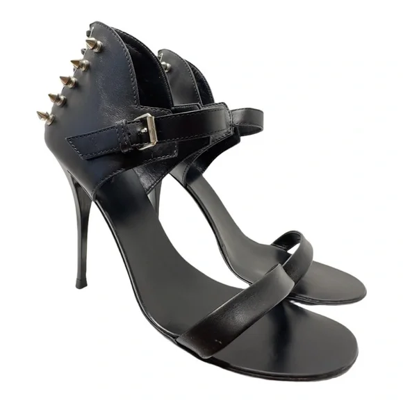 GIUSEPPE ZANOTTILeather Stiletto Sandals High Heel Pump Shoe Spikes Studs